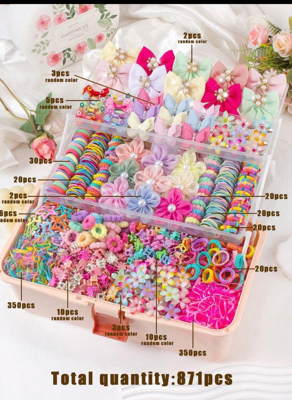 871-Piece Girls’ Hair Accessories Set